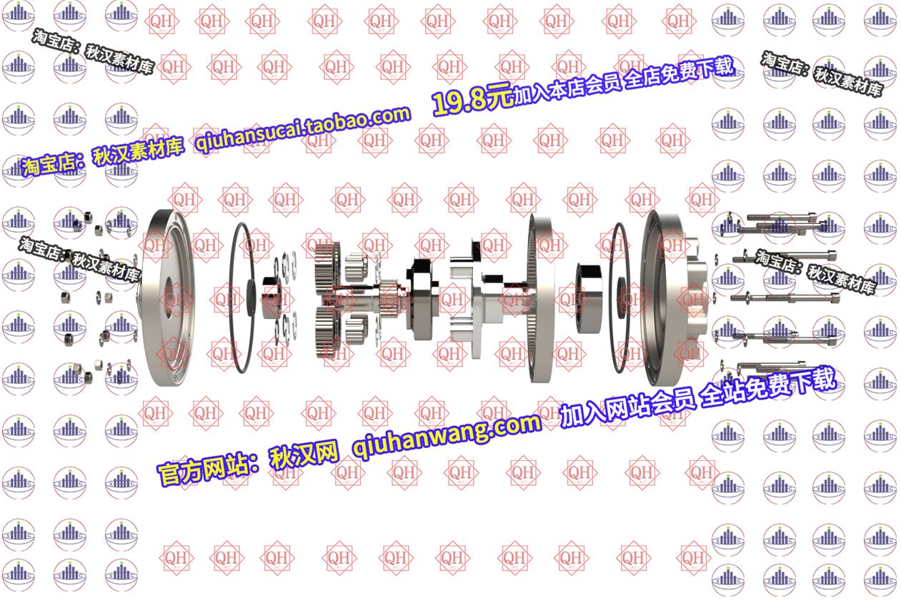 Planetary gear concept行星齿轮传动3D数模图纸 Solidworks设计